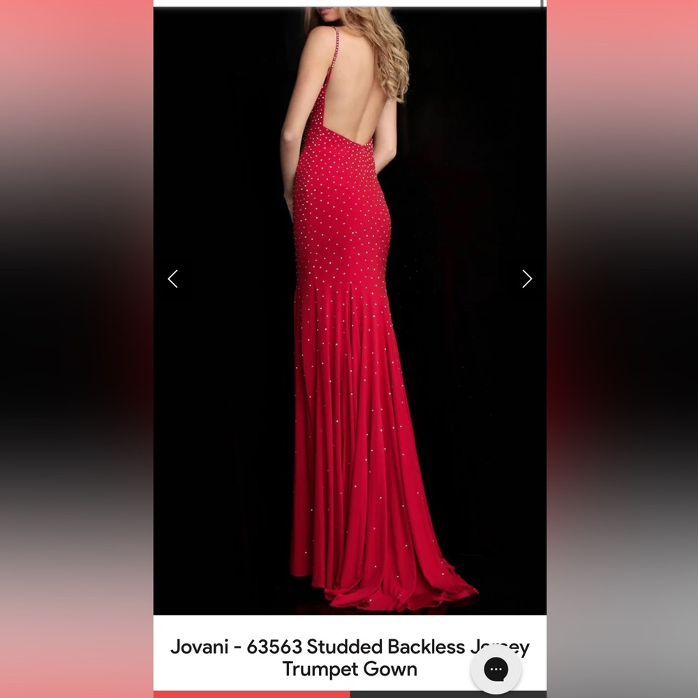Jovani Studded backless dress